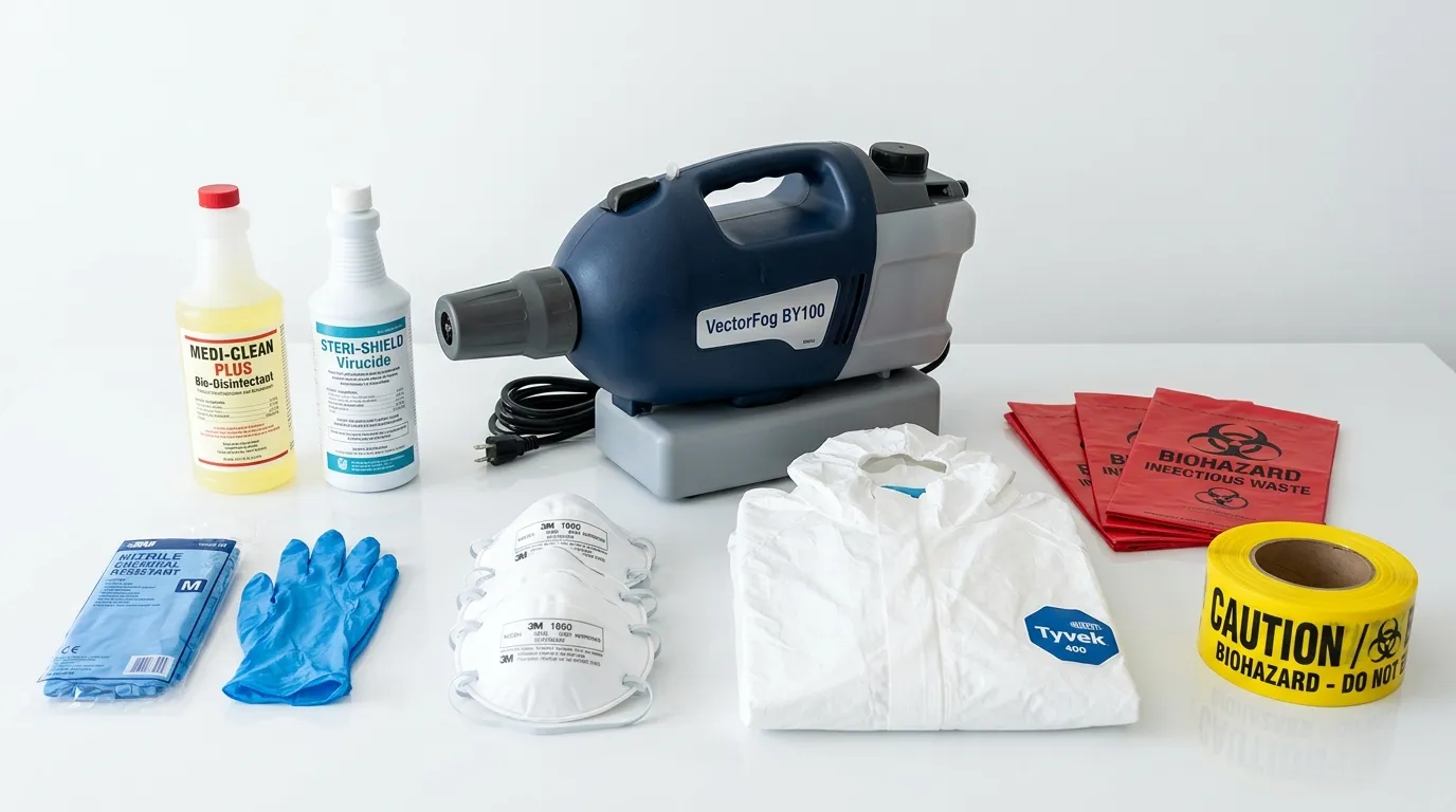 Professional biohazard remediation crew working in Altoona